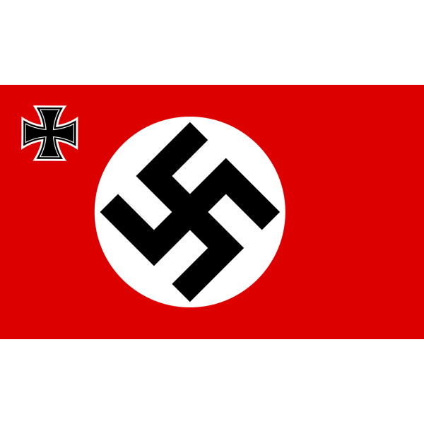 Nazi party flag with iron cross