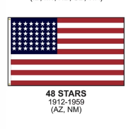 3x5 Embroidered USA American 48 Star Sewn Nylon Flag Stars 3'x5' Old Glory