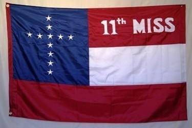 vendor-unknown Search Flags by Quality 11th Mississippi Nylon Embroidered Flag 4 x 6 ft.